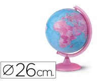Globo terraqueo con luz modelo pink diametro 26 cm