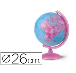 Globo terraqueo con luz modelo pink diametro 26 cm