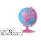 Globo terraqueo con luz modelo pink diametro 26 cm