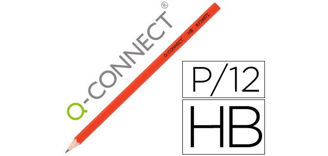 Lapices de grafito q-connect hexagonal sin goma n.2 hb