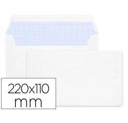 Sobre liderpapel n 2 blanco din americano 110x220 mm tira de silicona paquete de 25 unidades
