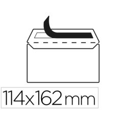 Sobre liderpapel n 19 blanco c6 114x162 mm tira de silicona paquete de 25 unidades