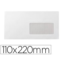 Sobre liderpapel n 3 blanco din americano ventana derecha 110x220 mm tira de silicona paquete de 25 unidades