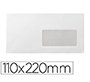Sobre liderpapel n 3 blanco din americano ventana derecha 110x220 mm tira de silicona paquete de 25 unidades