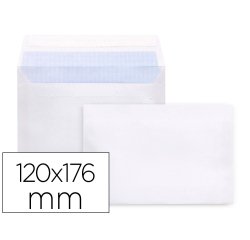 Sobre liderpapel n 9 blanco comercial normalizado 120x176 mm tira de silicona paquete de 25 unidades