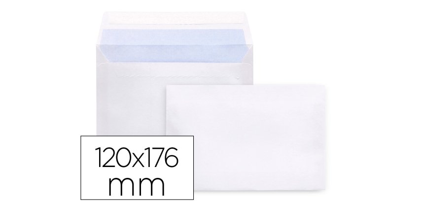 Sobre liderpapel n 9 blanco comercial normalizado 120x176 mm tira de silicona paquete de 25 unidades