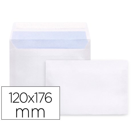 Sobre liderpapel n 9 blanco comercial normalizado 120x176 mm tira de silicona paquete de 25 unidades