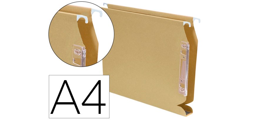 Carpetas colgantes para armario 25 x 33 cm A4 Fade kraft  Lomo V