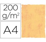 Papel pergamino din a4 200 gr color marmol amarillo paquete de 25 hojas