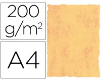 Papel pergamino din a4 200 gr color marmol amarillo paquete de 25 hojas