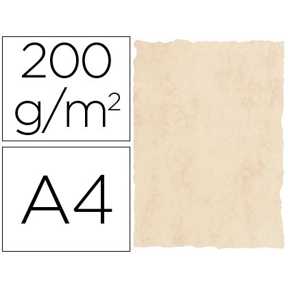 Papel pergamino din a4 200 gr color marmol beige paquete de 25 hojas
