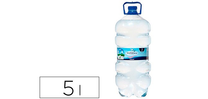 Agua mineral natural Fuente Primavera - garrafa de 5 L