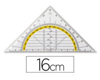 Escuadra liderpapel geometria 16 cm plastico cristal