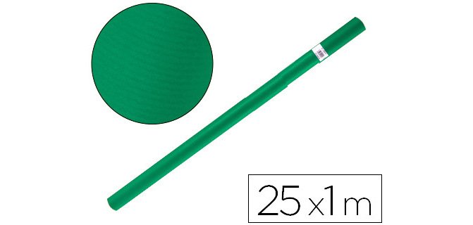 Papel kraft liderpapel verde musgo rollo 25x1 m