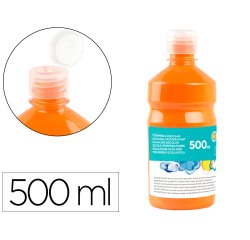 Témpera liquida escolar Liderpapel - Botella de 500 ml