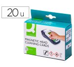 Tarjeta limpiadora q-connect de banda magnetica caja de 20 unidades