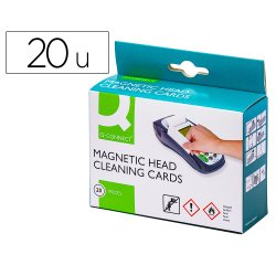 Tarjeta limpiadora q-connect de banda magnetica caja de 20 unidades