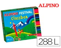 Lapices de colores alpino festival classbox caja de 288 unidades 12 colores surtidos