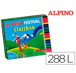 Lapices de colores alpino festival classbox caja de 288 unidades 12 colores surtidos
