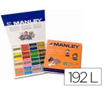 Lapices cera manley school pack de 192 unidades colores surtidos 16 x color