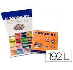 Lapices cera manley school pack de 192 unidades colores surtidos 16 x color