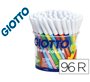 Rotulador giotto turbo color bote de 96 unidades 12 colorespor 8 unidades de cada color lavables con punta bloqueada