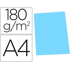 Subcarpeta cartulina gio din a4 celeste pastel 180 g/m2