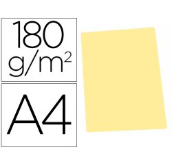 Subcarpeta cartulina gio din a4 amarillo pastel 180 g/m2