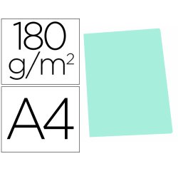 Subcarpeta cartulina gio din a4 verde pastel 180 g/m2