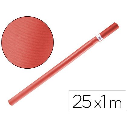 Papel kraft liderpapel rojo rollo 25x1 m