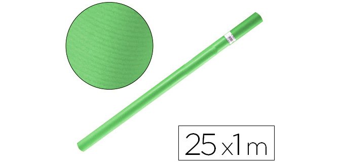 Papel kraft liderpapel verde rollo 25x1 m