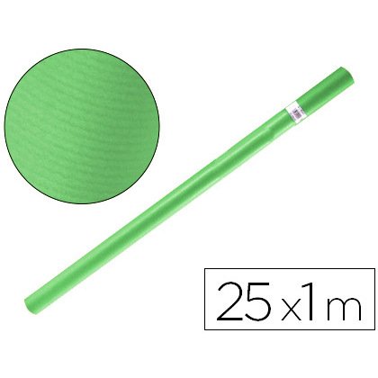 Papel kraft liderpapel verde rollo 25x1 m