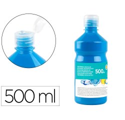 Témpera liquida escolar Liderpapel - Botella de 500 ml