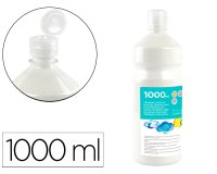 Tempera liquida liderpapel escolar 1000 ml blanco