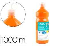 Tempera liquida liderpapel escolar 1000 ml naranja