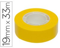 Cinta adhesiva apli 33 m x 19 mm color amarillo