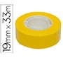 Cinta adhesiva apli 33 mt x 19 mm color amarillo
