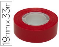 Cinta adhesiva apli 33 mt x 19 mm color rojo