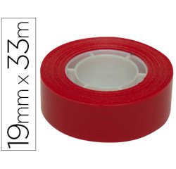 Cinta adhesiva apli 33 mt x 19 mm color rojo