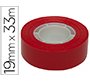 Cinta adhesiva apli 33 m x 19 mm color rojo