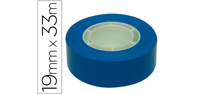 Cinta adhesiva apli 33 m x 19 mm color azul