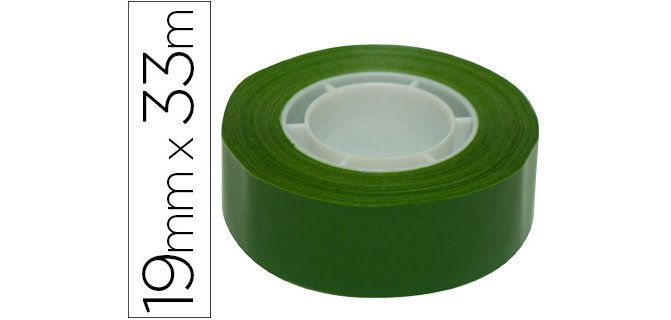 Cinta adhesiva apli 33 m x 19 mm color verde