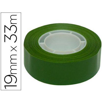 Cinta adhesiva apli 33 m x 19 mm color verde