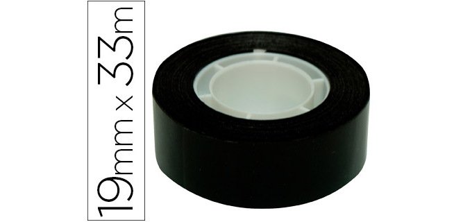 Cinta adhesiva apli 33 m x 19 mm color negro