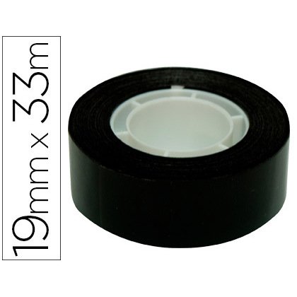 Cinta adhesiva apli 33 m x 19 mm color negro
