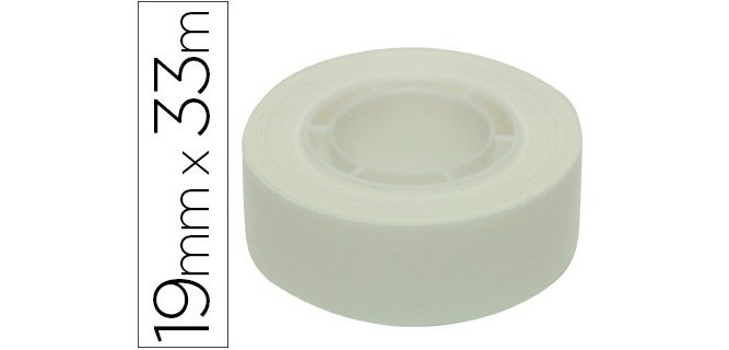 Cinta adhesiva apli 33 m x 19 mm color blanco