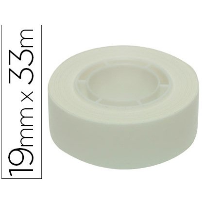 Cinta adhesiva apli 33 m x 19 mm color blanco