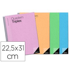 Cuaderno triplex additio evaluacion continua plan semanal tutorias 6 fundas tpes. 22,5x31 cm catalan