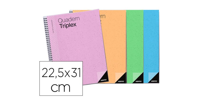 Cuaderno triplex catalan additio evaluacion continua plan semanal tutorias 6 fundastransparentes 225x310 mm