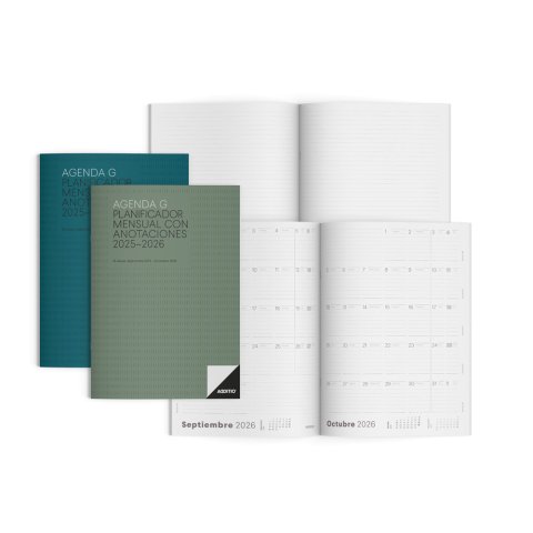 Agenda g mes vista additio planificador 16 meses 19,5x28,5 cm colores surtidos